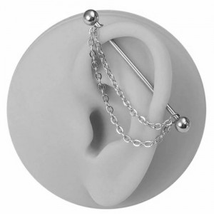 Piercing Corrente Dupla Megabell Acessório Modelo 1